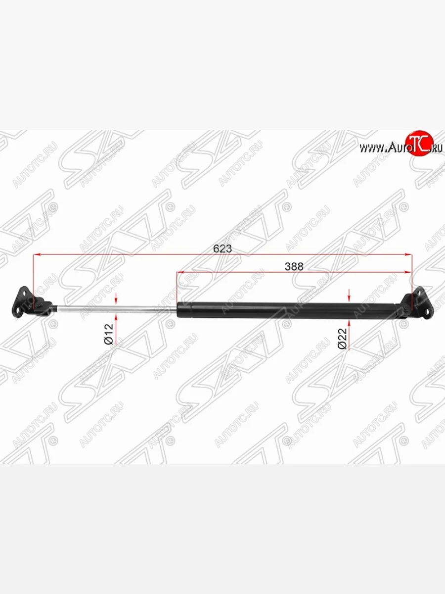 Левый упор крышки багажника (газовый) SAT Toyota Hilux Surf N180 5 дв. дорестайлинг (1995-1998)  в Самаре Самарской области