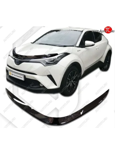 Дефлектор капота CA-Plastiс (Classic черный) Toyota C-HR NGX10, ZGX10 рестайлинг (2019-2025)