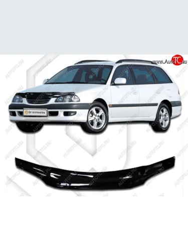 Дефлектор капота CA-Plastiс (Classic черный) Toyota Caldina  T210 (1997-1999) дорестайлинг универсал