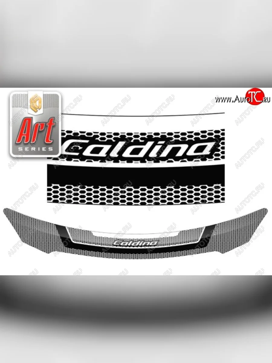 Дефлектор капота CA-Plastiс Toyota Caldina T240 универсал дорестайлинг (2002-2004) (Серия Art серебро)  в Перми Пермском крае
