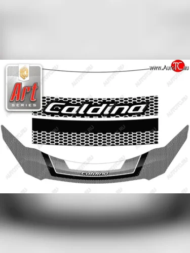 Дефлектор капота CA-Plastiс exclusive (Серия Art графит) Toyota Caldina T240 универсал дорестайлинг (2002-2004)