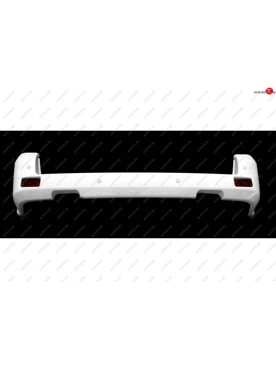 Бампер задний Спецтюнинг (с датчиком парковки, в сборе) Уаз Патриот 3163 5-дв. 1-ый рестайлинг (2014-2016) (Белый)  с доставкой в г. Керчь