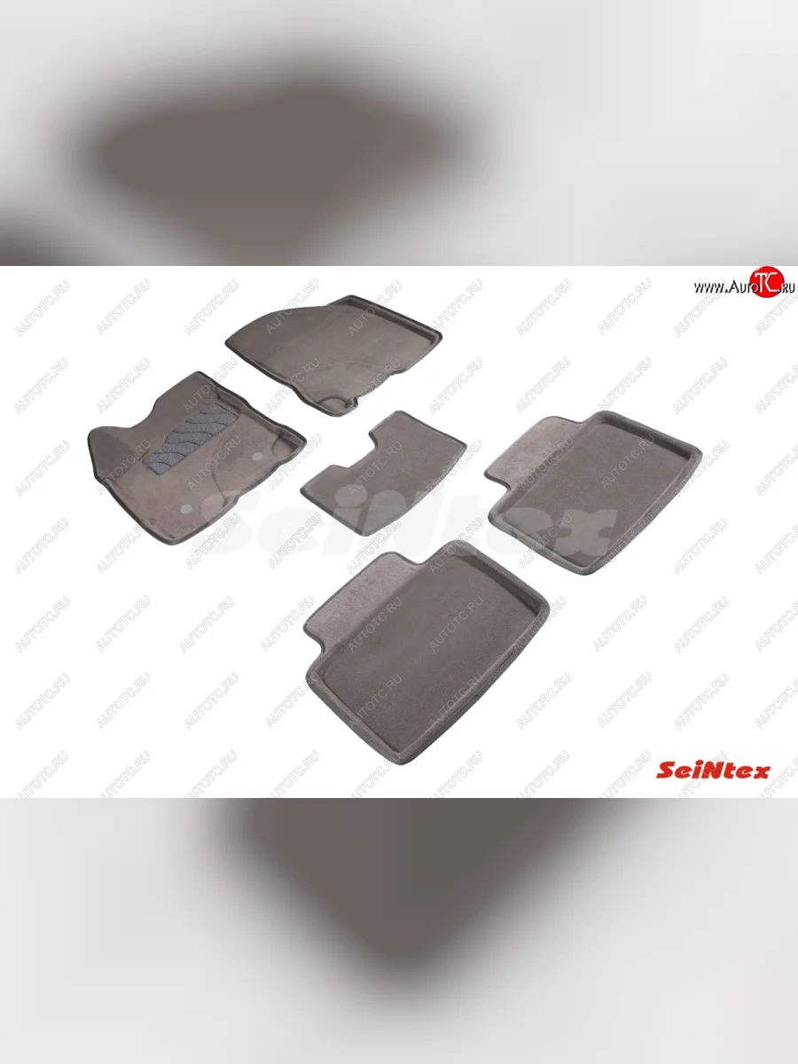 Комплект ковриков в салон ворсовых Seintex (3D) Лада ВАЗ Веста 2180 седан дорестайлинг (2015-2023) (Черный)  в Самаре Самарской области