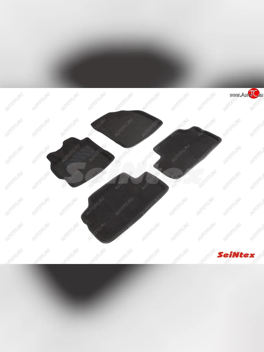 Комплект ворсовых ковриков в салон Seintex (3D) Toyota Corolla E140 седан рестайлинг (2009-2013) (Черный)  в Керчи Республика Крым