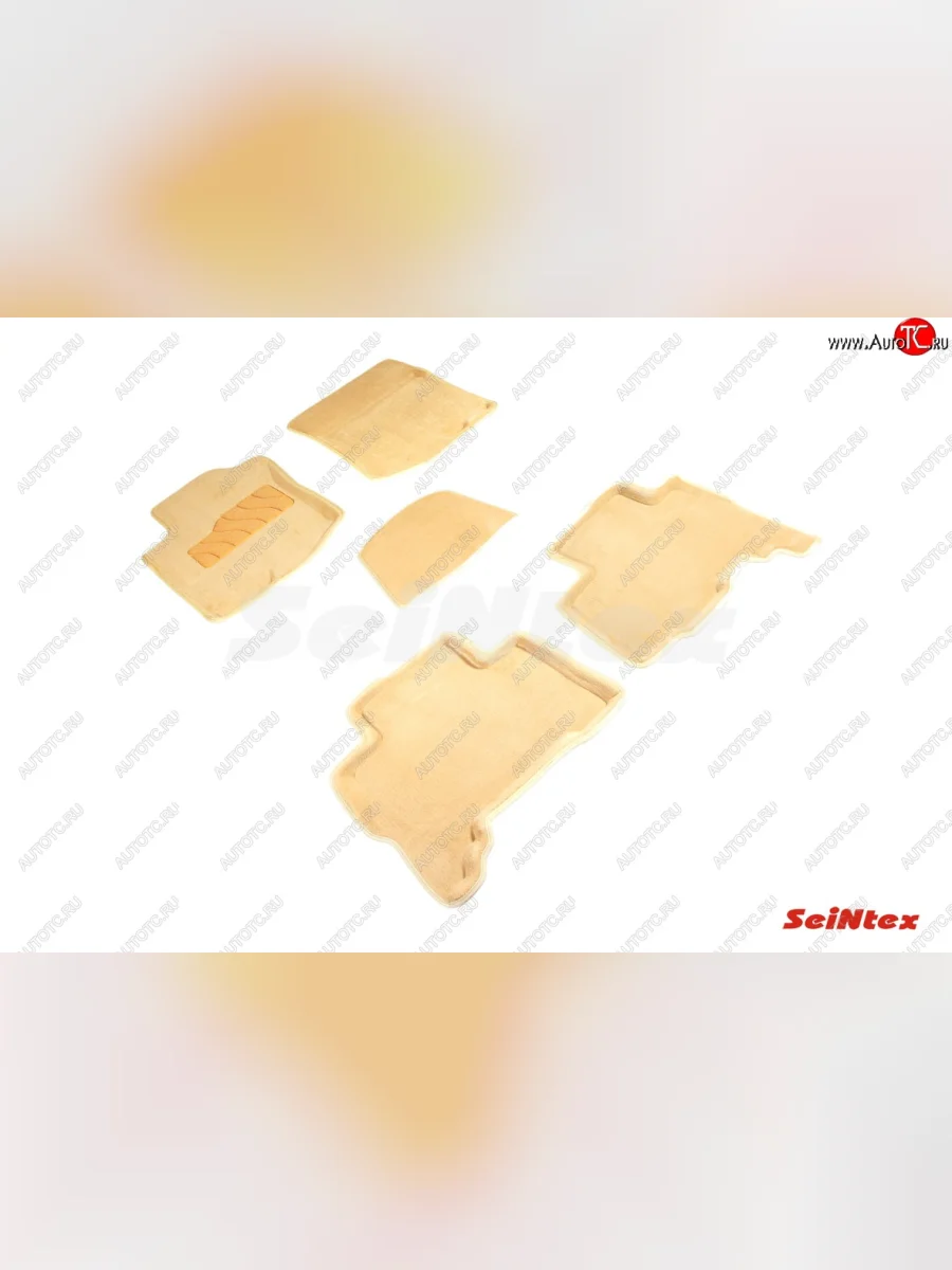 Комплект ворсовых ковриков в салон Seintex (3D) Toyota Land Cruiser Prado J150 дорестайлинг (2009-2013) (Черный)  в Самаре Самарской области