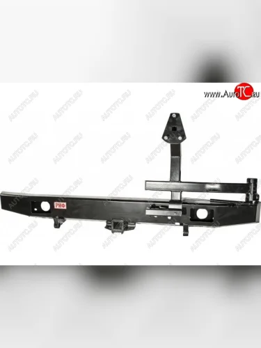 Бампер задний силовой РИФ (лифт 65 мм) (С квадратом под фаркоп и калиткой под запаску) Уаз Буханка  452 (1965-2025) 2206 микроавтобус