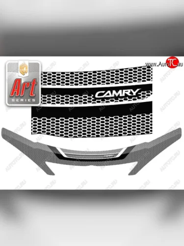 Дефлектор капота CA-Plastiс (Серия Art черная) Toyota Camry XV30 дорестайлинг (2001-2004)