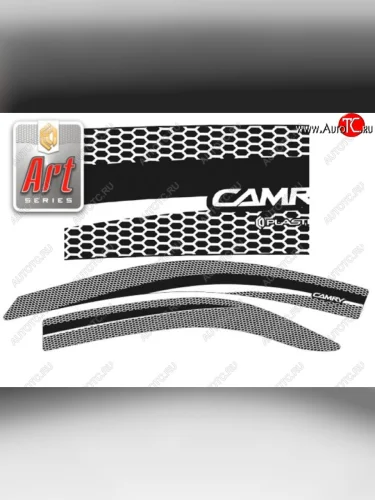 Дефлектора окон CA-Plastic (Серия Art серебро) Toyota Camry  XV30 (2001-2004) дорестайлинг