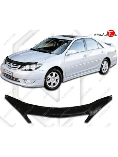 Дефлектор капота CA-Plastiс exclusive (Classic черный) Toyota Camry  XV30 (2004-2006) рестайлинг