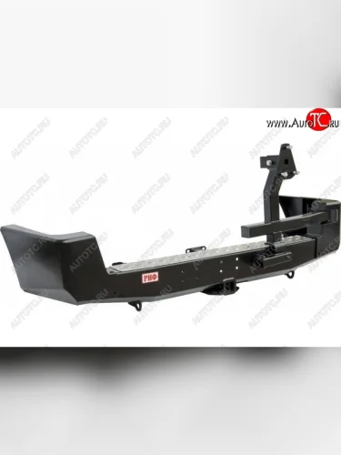 Бампер задний силовой (стандарт) РИФ (С квадратом под фаркоп и калиткой под запаску) Уаз Патриот  3163 5 дв. (2005-2013) дорестайлинг