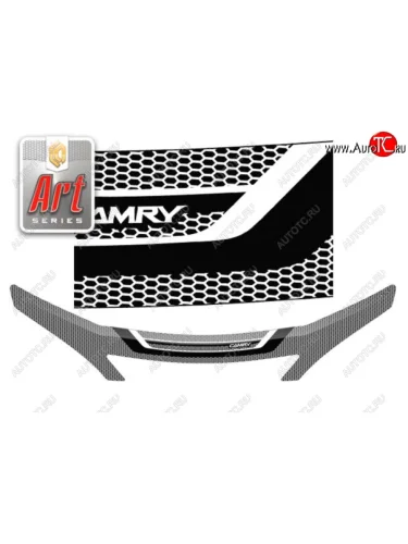 Дефлектор капота CA-Plastiс exclusive (Серия Art белая) Toyota Camry  XV30 (2004-2006) рестайлинг