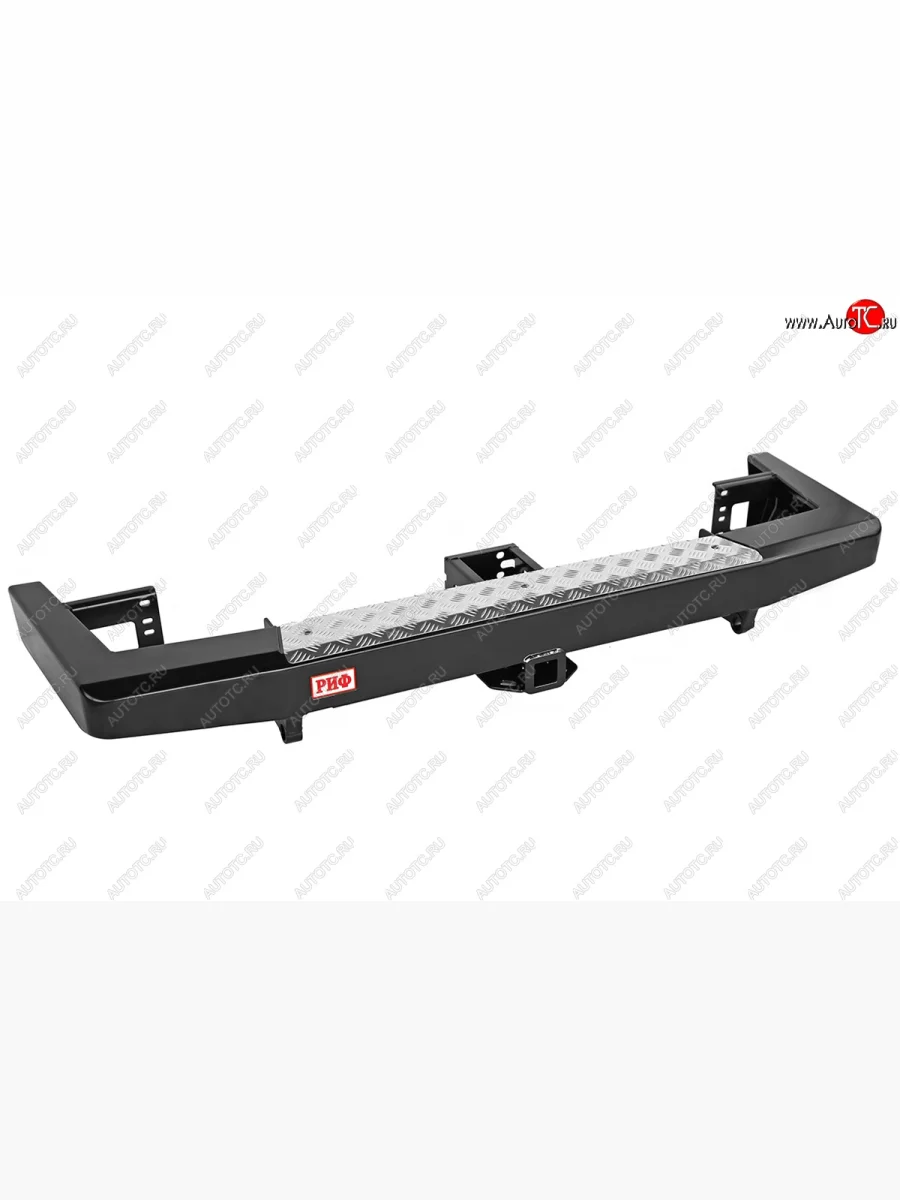 Бампер задний силовой (лифт 65 мм) РИФ Уаз Патриот 3163 5-дв. 1-ый рестайлинг (2014-2016) (С квадратом под фаркоп)  с доставкой в г. Пермь