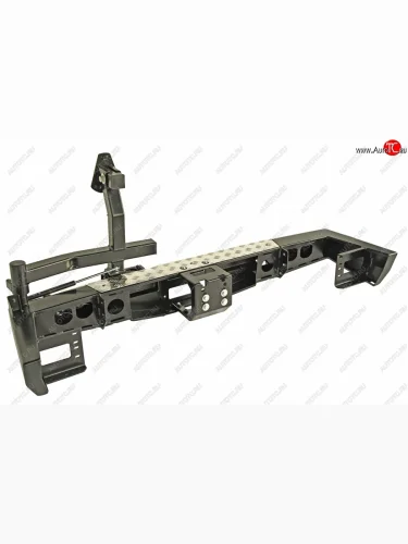 Бампер задний силовой РИФ (С площадкой под лебедку, калиткой и фонарями (лифт 65 мм)) Уаз Патриот ( 3163 5-дв.,  3163 5 дв.) (2014-2025) 1-ый рестайлинг, 2-ой рестайлинг