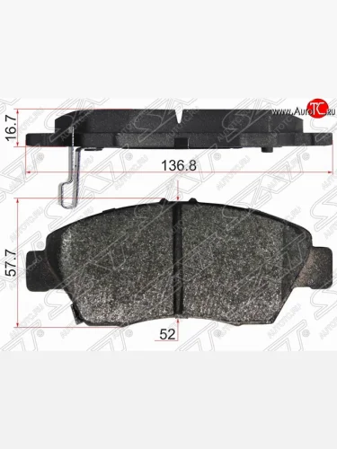 Комплект тормозных колодок SAT Honda Civic EP хэтчбэк 3 дв. дорестайлинг (2000-2003)