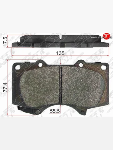 Комплект тормозных колодок SAT (с керам. наполн.) Lexus GX460 J150 1-ый рестайлинг (2013-2019)