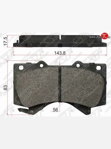 Комплект тормозных колодок SAT (с керамическим наполнением) Lexus LX570 J200 1-ый рестайлинг (2012-2015)
