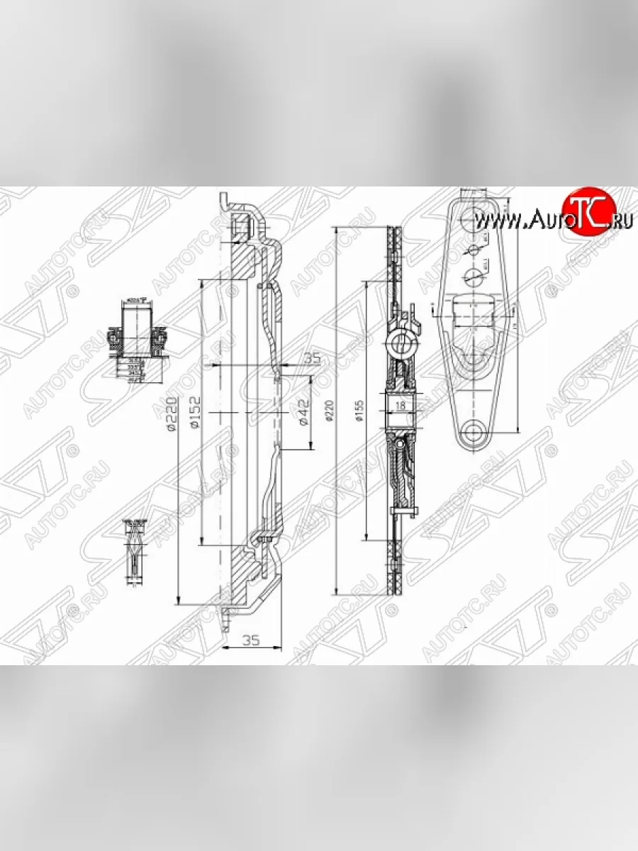 Комплект сцепления SAT Skoda Octavia A7 дорестайлинг универсал (2012-2017)  в Керчи Республика Крым