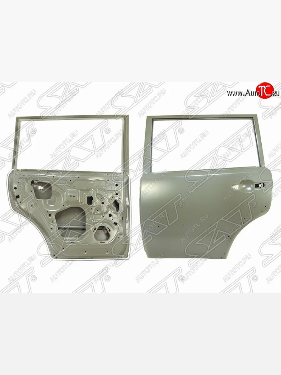 Левая дверь задняя SAT  Mitsubishi Pajero Sport (2008-2013) PB (Неокрашенная)  в Самаре Самарской области