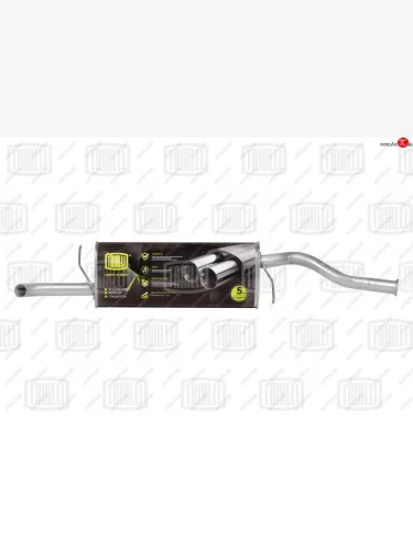 Глушитель основной TRIALLI Лада ВАЗ Гранта FL 2192 хэтчбек (2018-2025)