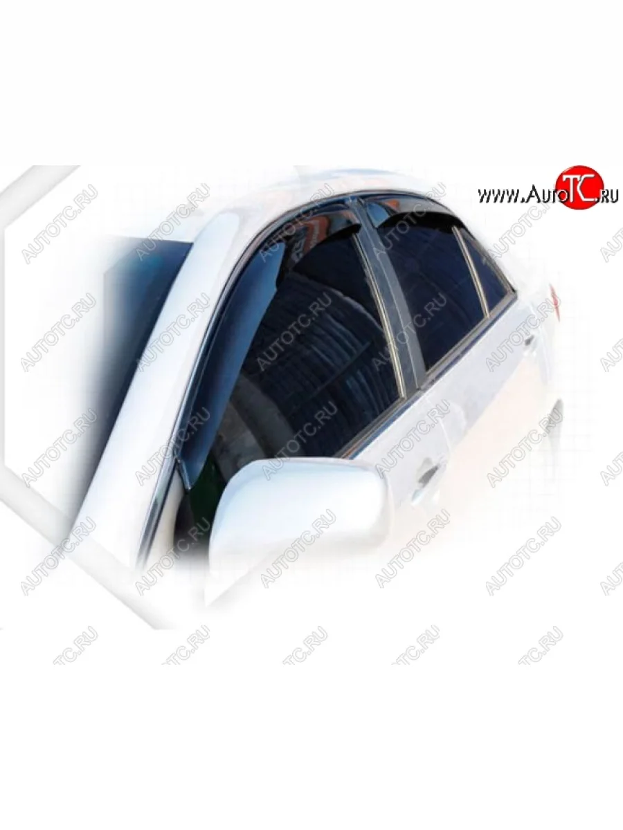 Дефлектора окон CA-Plastic Toyota Camry XV40 рестайлинг (2009-2011) (Classic полупрозрачный, Без хром.молдинга, Крепление только на скотч)  в Керчи Республика Крым