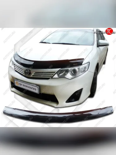 Дефлектор капота (USA) CA-Plastiс (Classic черный) Toyota Camry XV50 дорестайлинг (2011-2014)