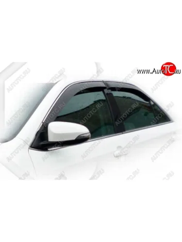 Дефлектора окон (EURO) CA-Plastic (Classic полупрозрачный) Toyota Camry XV50 дорестайлинг (2011-2014)