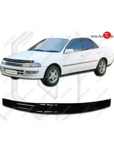 Дефлектор капота CA-Plastiс (серия Classic черный) Toyota Carina  T190 (1992-1994) седан дорестайлинг