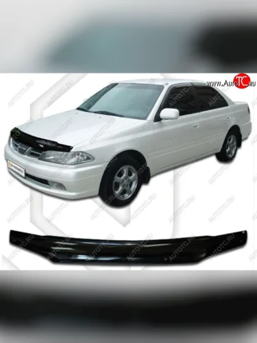 Дефлектор капота CA-Plastiс (Classic черный) Toyota Carina  T210 (1998-2001) рестйлинг