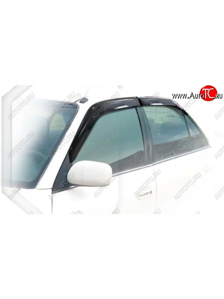 Дефлектора окон CA-Plastic Toyota Carina E T210 седан дорестайлинг (1996-1998) (Classic полупрозрачный, Без хром.молдинга, Крепление только на скотч)  в Самаре Самарской области