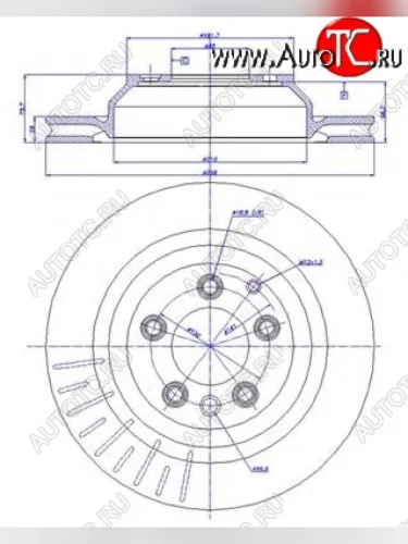 Задний тормозной диск SAT (вентилируемый, Ø358) Porsche Cayenne 955 (2002-2006)