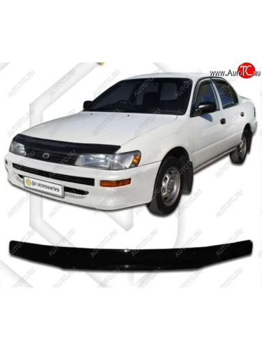 Дефлектор капота CA-Plastiс (Classic черный) Toyota Corolla E110 седан дорестайлинг (1991-1995)