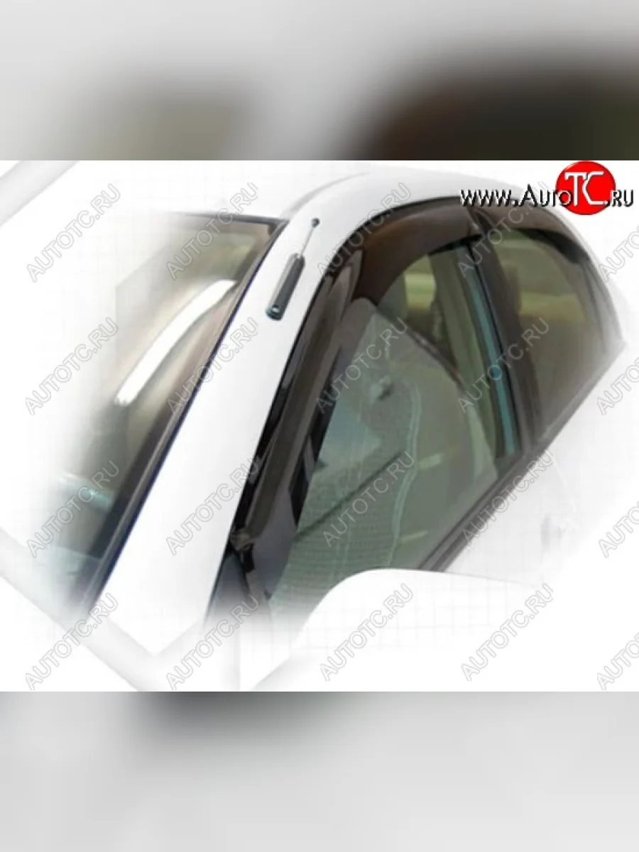 Дефлектора окон (E100, 103) CA-Plastic Toyota Corolla E110 седан дорестайлинг (1997-2000) (Classic полупрозрачный, Без хром.молдинга, Крепление только на скотч)  в Перми Пермском крае