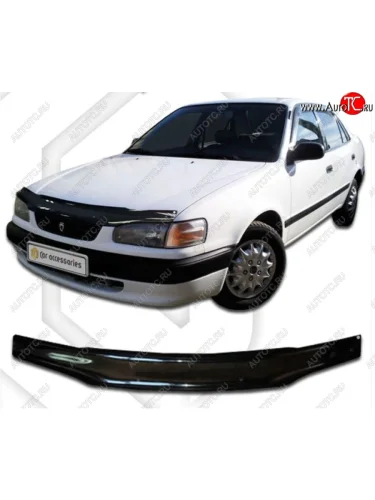 Дефлектор капота CA-Plastiс (Classic черный) Toyota Corolla E110 седан дорестайлинг (1997-2000)