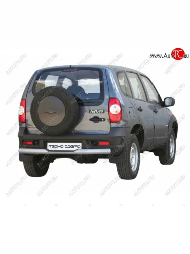 Защита заднего бампера ТехноСфера (Техно Сфера) (с полимерным покрытием, 51 mm) Chevrolet Niva  2123 (2009-2020), Лада ВАЗ 2123 (Нива Шевроле) (2009-2021)