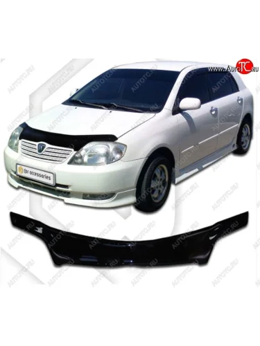 Дефлектор капота CA-Plastiс (Classic черный) Toyota Allex E12# рестайлинг (2002-2004)