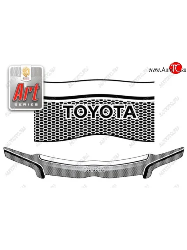 Дефлектор капота CA-Plastiс (Серия Art белая) Toyota Corolla E120 седан рестайлинг (2004-2007)