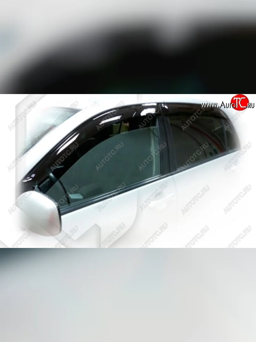 Дефлектора окон (E121, 123,124) CA-Plastic  Toyota Allex (2004-2006) E12# (Classic полупрозрачный, Без хром.молдинга, Крепление только на скотч)  в Керчи Республика Крым