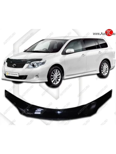 Дефлектор капота CA-Plastiс (Classic черный) Toyota Corolla Fielder E140 универсал дорестайлинг (2006-2008)