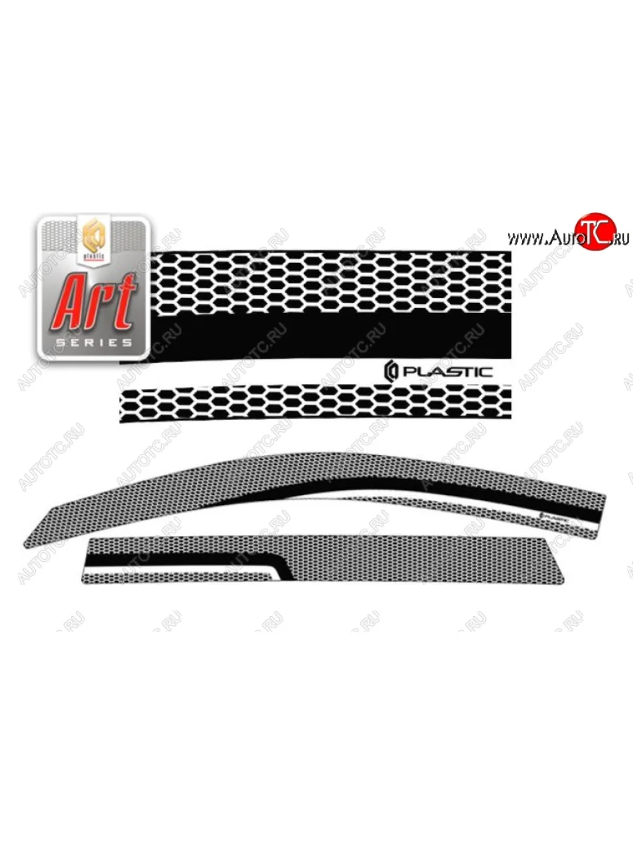 Дефлектора окон CA-Plastic  Toyota Corolla Fielder (2006-2012) E140 (Серия Art черная, Без хром.молдинга, Крепление только на скотч)  в Керчи Республика Крым