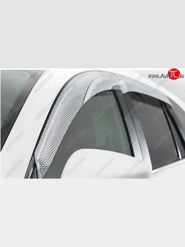 Дефлектора окон CA-Plastic (Серия Art серебро) Toyota Corolla Fielder  E140 (2006-2012) универсал дорестайлинг, универсал рестайлинг