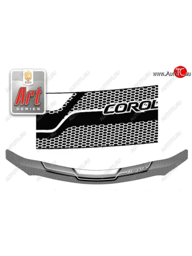 Дефлектор капота CA-Plastiс (Серия Art черная) Toyota Corolla E150 седан дорестайлинг (2006-2010)