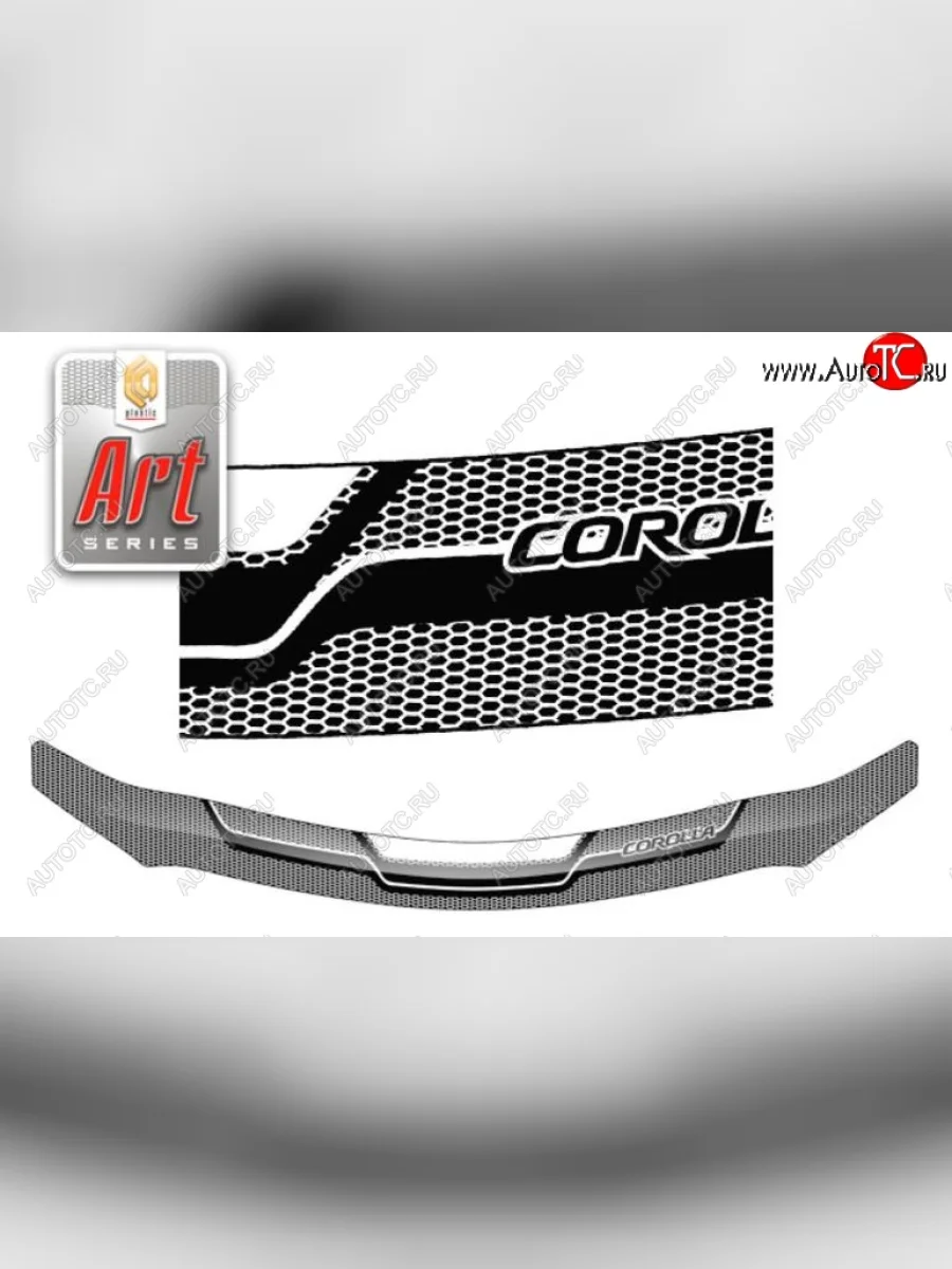 Дефлектор капота CA-Plastiс Toyota Corolla E150 седан рестайлинг (2009-2013) (Серия Art серебро)  в Перми Пермском крае