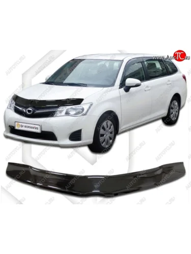 Дефлектор капота CA-Plastiс (Classic черный) Toyota Corolla Fielder E160 универсал дорестайлинг (2012-2015)
