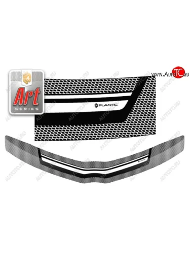 Дефлектор капота CA-Plastiс (Серия Art белая) Toyota Corolla Fielder E160 универсал дорестайлинг (2012-2015)