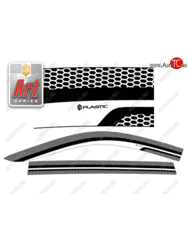 Дефлектора окон CA-Plastic (Серия Art белая) Toyota Corolla Fielder  E160 (2012-2015) универсал дорестайлинг