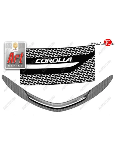 Дефлектор капота CA-Plastiс (Серия Art белая) Toyota Corolla E180 рестайлинг (2016-2019)
