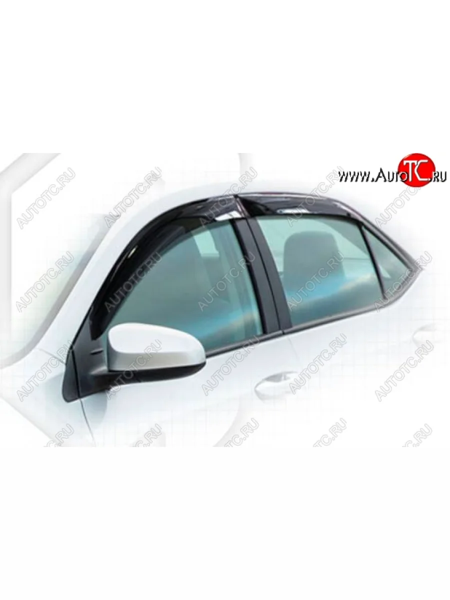 Дефлектора окон CA-Plastic Toyota Corolla E180 дорестайлинг (2013-2016) (Classic полупрозрачный, Без хром.молдинга)  в Перми Пермском крае
