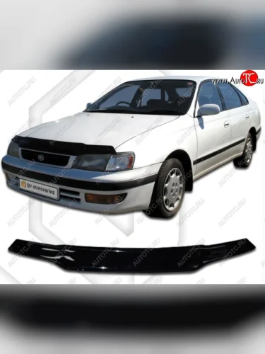 Дефлектор капота CA-Plastiс (Classic черный) Toyota Corona T190 седан дорестайлинг (1992-1994)