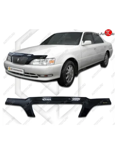 Дефлектор капота CA-Plastiс (Classic черный) Toyota Cresta X100 дорестайлинг (1996-1998)
