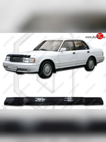 Дефлектор капота CA-Plastiс (Classic черный) Toyota Crown  S130 (1991-1999) седан 2-ой рестайлинг